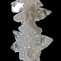 FluorApophyllite stalactite w Stilbite